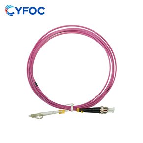 OM4 LC-ST UPC双工LSZH 2.0mm光纤跳线, 3m